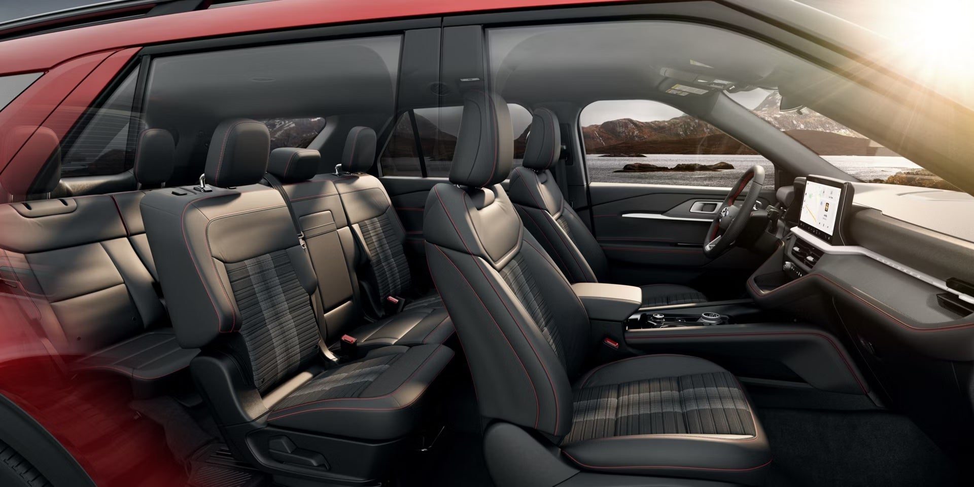 Interior of new 2026 Ford Explorer for sale near St. Marys, WV