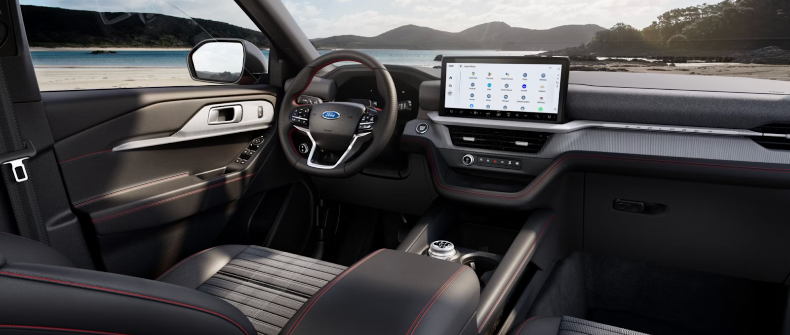 Interior of new 2026 Ford Explorer for sale in Marietta, OH